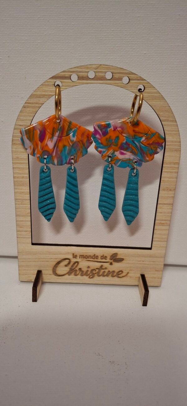 Eventail cravate bleu