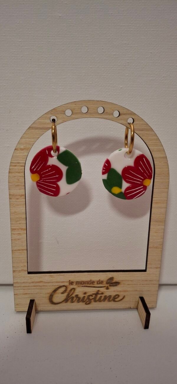 Pampilles fleuries (Ø25 mm)