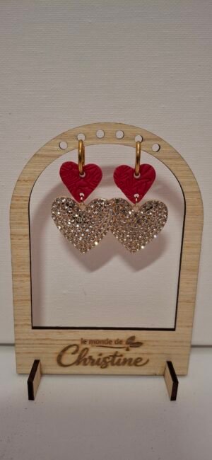 Coeur rouge et doré