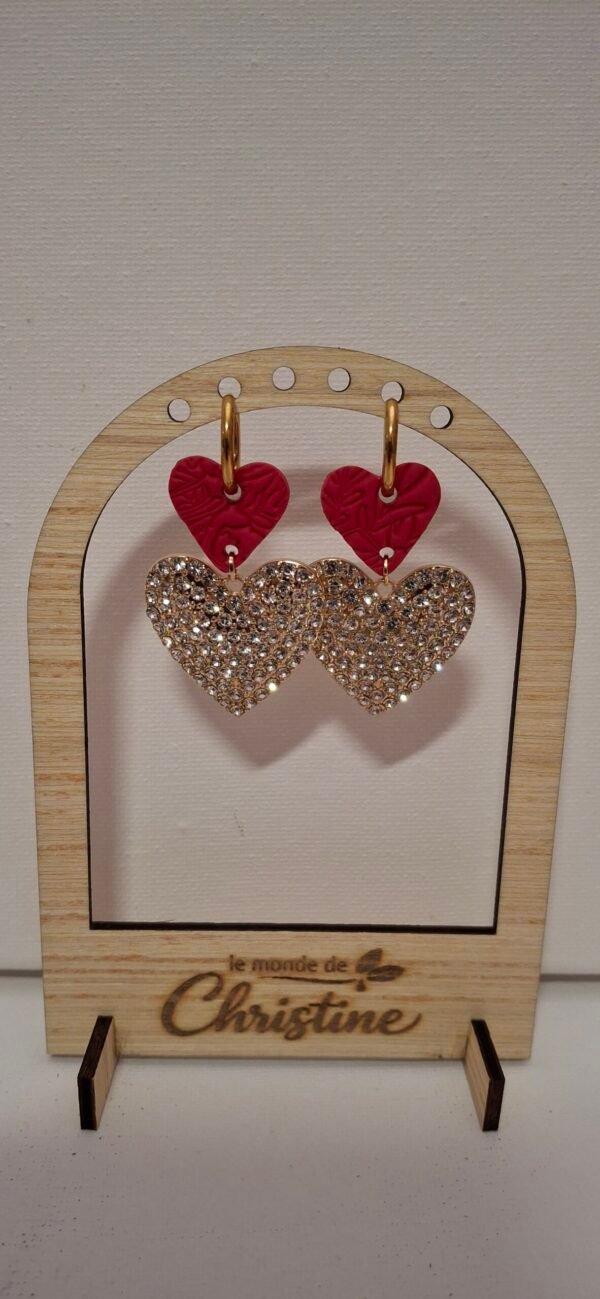 Coeur rouge et doré